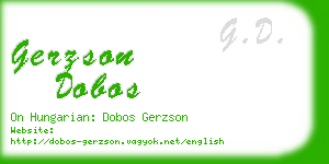 gerzson dobos business card